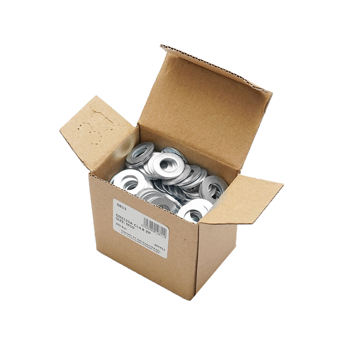 Zinc-coated washers DIN 125 A-4.8 M10 200 pcs